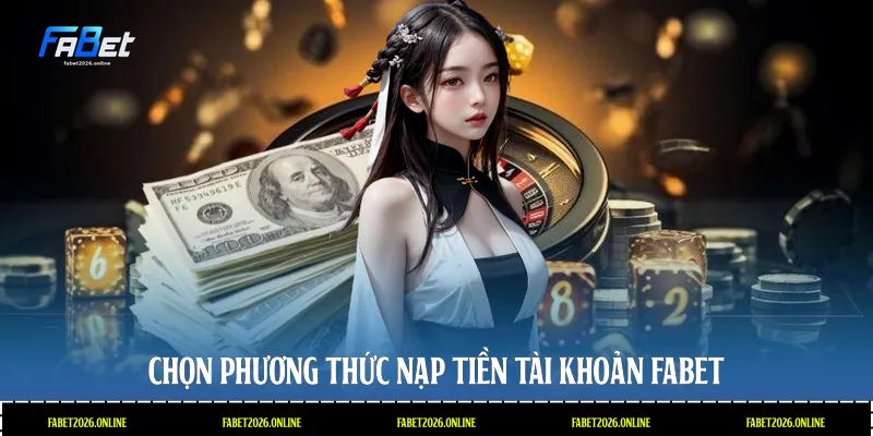 Chọn phương thức nạp tiền tài khoản Fabet
