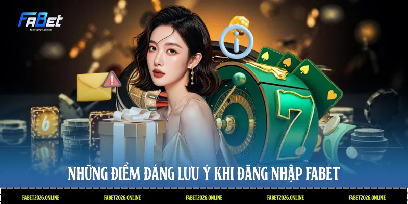 Những điểm đáng lưu ý khi đăng nhập Fabet